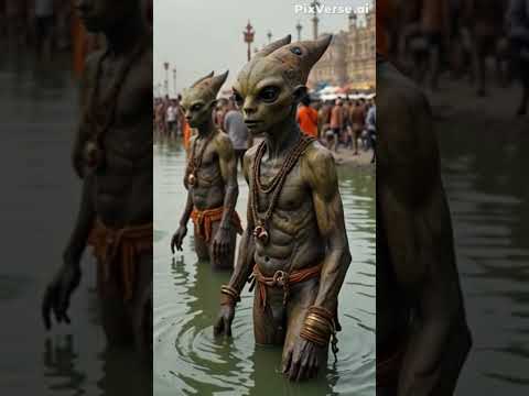 Group of aliens spotted at Maha Kumbha Prayagraj #alien #mahakumbh2025 #ufo 🚩😬😳😅🙏🕉️