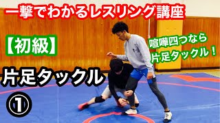 【技術動画】片足タックル①基本の形【初級】【レスリング】【WRESTLING】【総合でも使える】