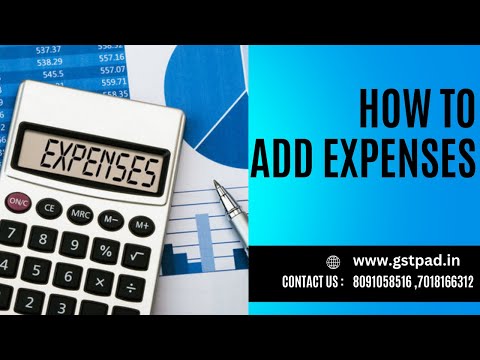 HOW TO ADD EXPENSES