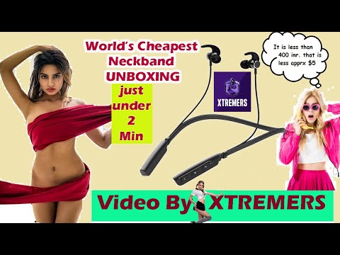 World's Cheapest Bluetooth Wireless Neckband with Warranty UNBOXING [In Stock-Amazon Free Delivery]
