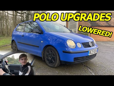 Our CHEAP VW POLO Gets Some Upgrades! (LOWERING SPRINGS, Radio, Shift Boot!)
