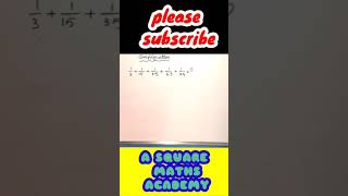 simplification tricks | shorts | A SQUARE MATHS ACADEMY | mathematical Induction | youtube shorts