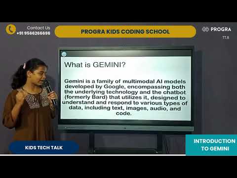 Introduction  to Gemini | Kids Tech Talk |  By Sushmita, Grade 8 student #gemini #ai #llm #genai