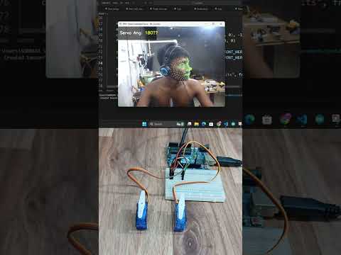 servo motor arduino python project! #shorts #arduino #python #servomotor #opencv