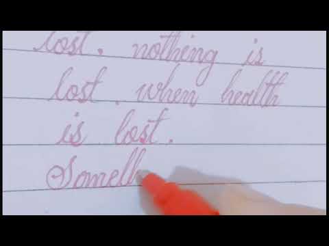 HEALTH  IS WEALTH // AND HANDWRITING\\