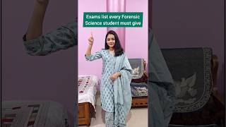 Exam list every Forensic Science student must know🔥 | Priyanshi Jain| Forensic Science | Sagar utd