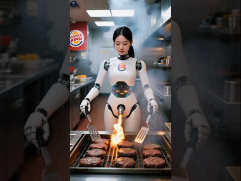 🍔😱Burger King's new Whopper Bot🤖 #HumanoidRobot #FutureTech #RobotTest #Robotics #Robots