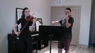 Leclair Sonata No. 5 for Two Violins - II. Gavotta Gratioso - Andante, Boson Mo & Natalie Gaynor