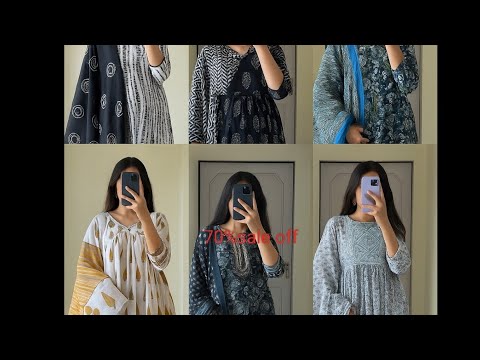 Try -on haul of stunning kurta sets from Myntra and meesho 