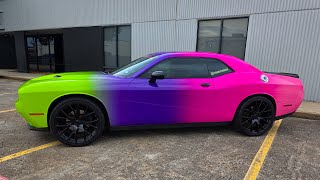 INSANE Challenger Fade Car Wrap! | Full Video! Custom Design Wrap!