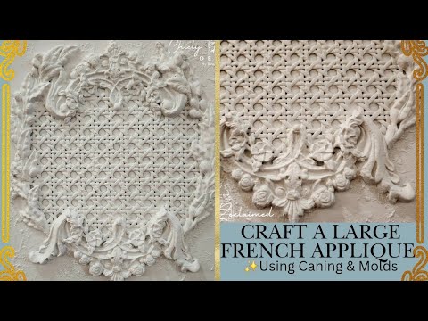 DIY Large Decorative Furniture Applique Using Molds & Caning / Shabby Chic French Style Decor Crafts