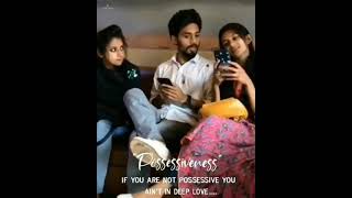 Possessive girlfriend Whatsapp Status |Boy and girl possessiveness ❣️ #shorts #lover  #bestie #magic