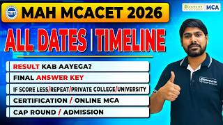 MAH MCA CET 2026 Complete Timeline 🚨 Result Date, Answer Key & CAP Round Process