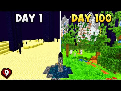 I Spent 100 Days TRANSFORMING THE END In HARDCORE Minecraft! (#9)