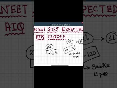 NEET 2025 Expected Cutoff #counsellingtips #class12biology #neet2025 #cutoff #neet