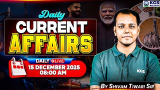 15 December Current Affairs/Static GK | Current Affairs for Railway Exams 2025 | Shivam Tiwari Sir