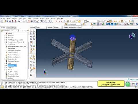 Abaqus Cyclic load analysis of Steel Concrete node