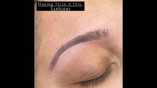 Transform THICK to Thin Eyebrows with the Amazing Threading Technique! #shorts #shortsfeed #eyebrows