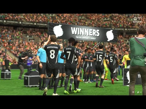 Sendo Campeão da Community Shield com o Arsenal. (Série Marcelo Galhardo)