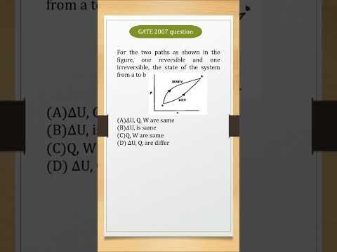 GATE CH exam thermodynamic (2007) #gatepyqs #gateexam #viralvideo #shorts @GATEChemicalInstitute