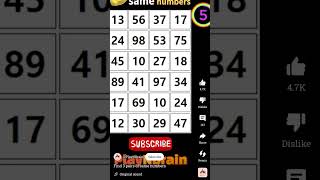 FIND SAME NUMBER #braintraining #memorygame #maths #games #brainexcercise #brainsolution