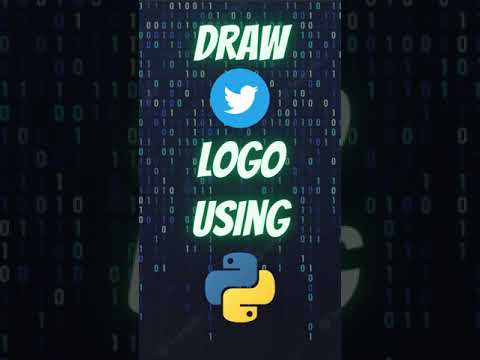 How to Draw Twitter Logo using Python Turtle #shorts #python #pythonturtle #twitter #pythonshorts