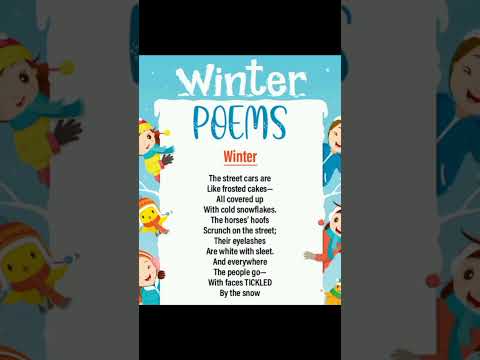 Winter Kids poem /learn english through poems/English poems for kids