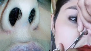Nose hair cutting,nose massage and Upper lips waxing#waxing#cuting #pignosemassage@pummybeautyworld