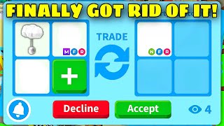 😱😮‍💨THANK GOODNESS…FINALLY! I GOT RID OF MY VERY HARD TO TRADE RAINBOW RATTLE IN ADOPT ME!