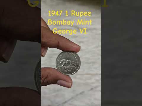 1947 1 Rupee Bombay Mint George VI King.   #coin #coincollecting #numismatics #coincollectinghobby