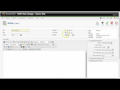SGB Web Design - Joomla - Creating a Time Sensitive Article