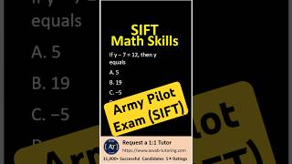 SIFT Math Skills Practice Question | Solving Simple Algebra Equation for Aviation Test