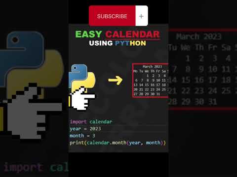 Calendar in python