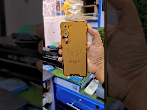 vivo y04 back glass gold color design full body cover