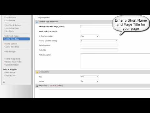 Adding a text page into Pinnacle Cart