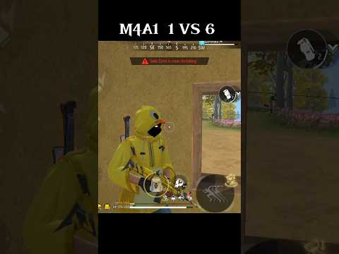M4A1 1 VS 6 CLUTCH 😱#shorts #freefire