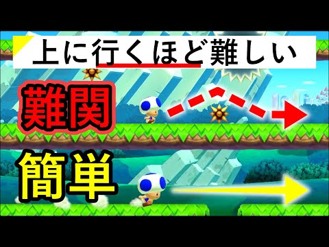 【マリオメーカー２】上に行くほど難しくなるステージ、完全攻略編