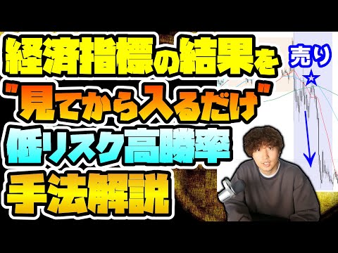 【後出しジャンケン】経済指標トレードなのに高勝率を維持できる手法を解説【FX・GOLD】