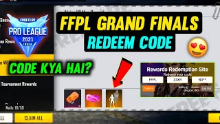 FFPL Grand Finals Redeem Code | Free Fire Pro League 2021 Redeem code | Ffpl grand finals rewards