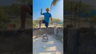 SUPER HIGH JUMP into Worlds Largest Toilet Black Pool in Slow Motion BIG SPLASH #shorts