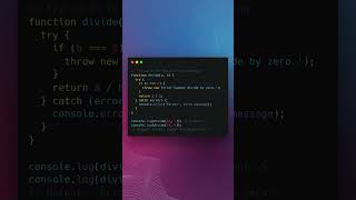 JavaScript Shortcuts - Error Handling