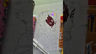 Sukuna pen Drawing jjk just using only one pen #gojo #jjk #sukuna #anime #animeeart