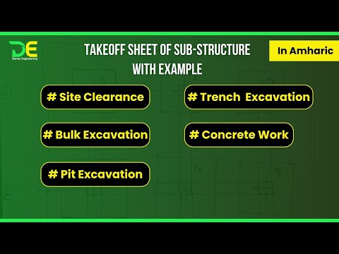 (Quantity Surveying) Takeoff Example of a typical building on Sub-Structure | trench excavation