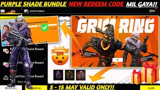 FREE FIRE REDEEM CODE TODAY 5 MAY REDEEM CODE FREE FIRE | FF REDEEM CODE TODAY 5 MAY