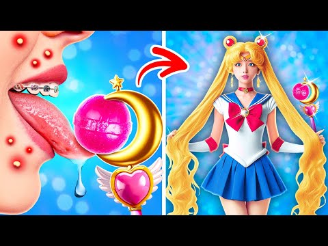 Don't Lick It! How to Become Sailor Moon? 🌙 *Moon Girl Was Saved From The Toilet*