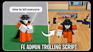 FE Universal Admin Trolling Script GUI | Kill Everyone & More! • Mobile/Pc Script Pastebin