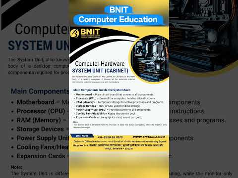 System Cabinet | Hardware & Networking Course | BNIT Computer Education #education #shorts #computer