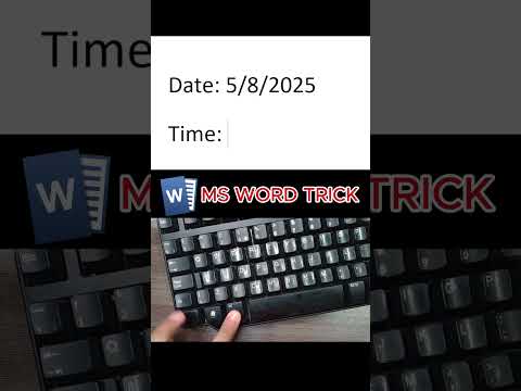 MS WORD DATE AND TIME SHORTCUT KEY #msword #mswordtricks #mswordshortcuts #mswordshortcutkeys