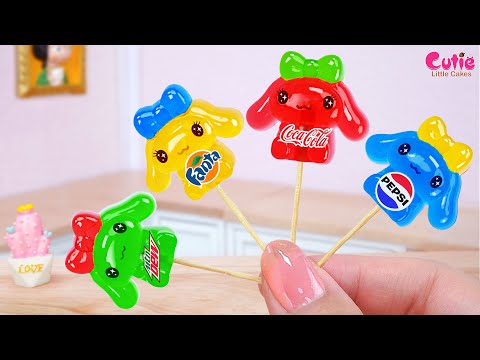 How to make Miniature Sweet Rainbow COLA - PEPSI - FANTA Jelly