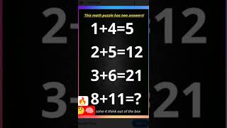 puzzle math 🤩challenge! #maths​ #math​ #challeger​ #mathchallenge🔥